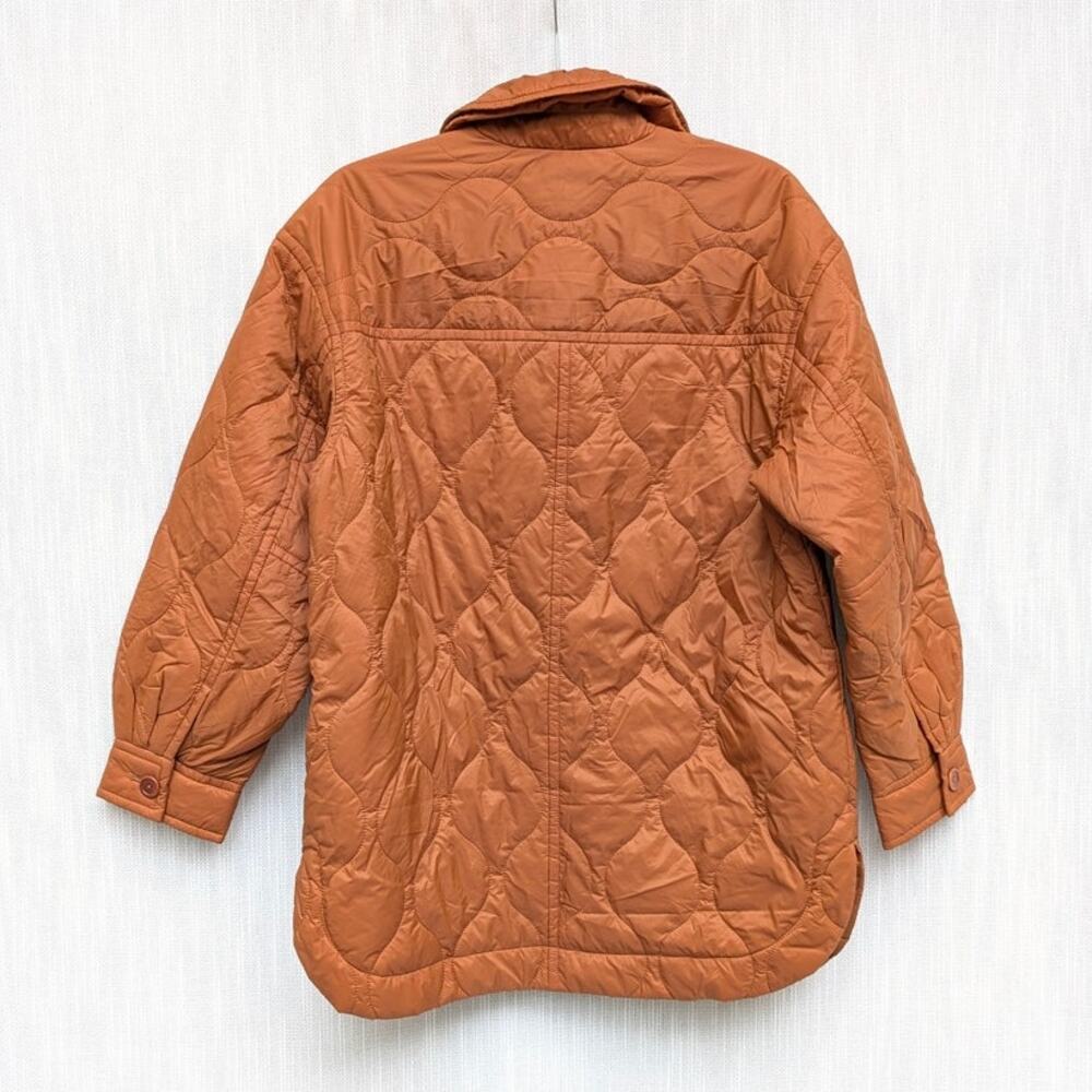 Madewell Airpuff Shirt Jacket Womens S Brown Oversized Quilted Button Front - Picture 3 of 10